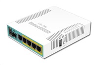 MikroTik RouterBOARD hEX PoE, 800MHz CPU, 128MB RAM, 5xGLAN, USB, PoE 802.3at, USB, SFP, vrátane L4
