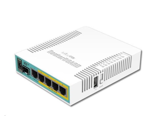 MikroTik RouterBOARD hEX PoE, 800MHz CPU, 128MB RAM, 5xGLAN, USB, PoE 802.3at, USB, SFP, vrátane L4