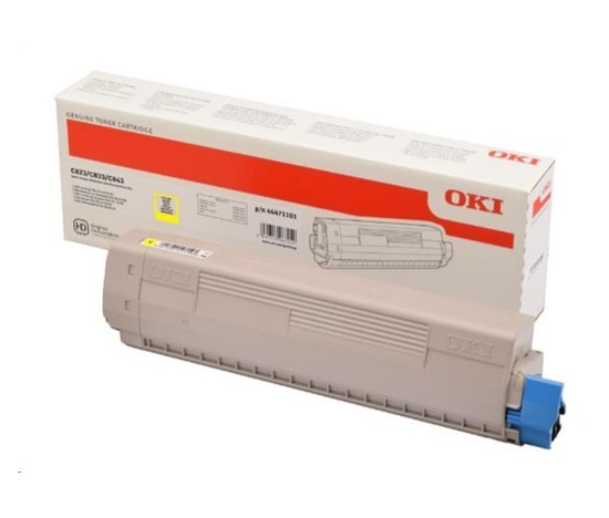 Žltý toner OKI pre C823/C833/C843 (7 500 strán)