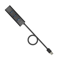 AXAGON HUE-S2BL, 4x USB 3.0 CHARGING hub, micro USB nap. konektor, kábel USB-A 1.2m