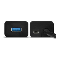 AXAGON HUE-S2BL, 4x USB 3.0 CHARGING hub, micro USB nap. konektor, kábel USB-A 1.2m