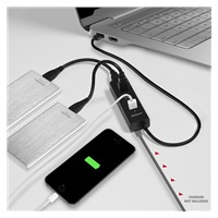 AXAGON HUE-S2B, 4x USB 3.0 CHARGING hub, micro USB nap. konektor, kábel USB-A 30cm