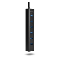 AXAGON HUE-SA7BP, 7x USB 3.0 ALU CHARGING hub, vr. AC adaptéra, kábel USB-A 40cm