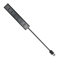 AXAGON HUE-SA7BP, 7x USB 3.0 ALU CHARGING hub, vr. AC adaptéra, kábel USB-A 40cm