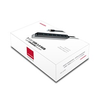 AXAGON HUE-SA7BP, 7x USB 3.0 ALU CHARGING hub, vr. AC adaptéra, kábel USB-A 40cm
