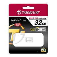 TRANSCEND Flash disk 32GB JetFlash®720S, USB 3.1, riešenie MLC (R:130/W:45 MB/s) striebro