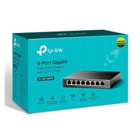 TP-Link Easy Smart switch TL-SG108PE (8xGbE, 4xPoE+, 64W, fanless)