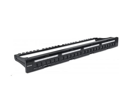 Intellinet Patch Panel 19", prázdny pre 24 portov, 1U, čierny