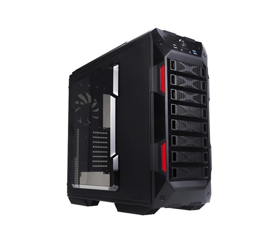 IN WIN case Grone Black/Red, Midi Tower, bez zdroja