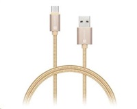 CONNECT IT Wirez Premium Metallic USB C - USB, ružové zlato, 1 m