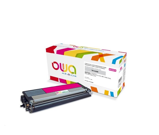 OWA Armor toner pre BROTHER HL 4140, 4150, 4570, MFC 9460 DCP 9055, 9270, 1500 strán, TN320M, červená/purpurová (TN-320M)