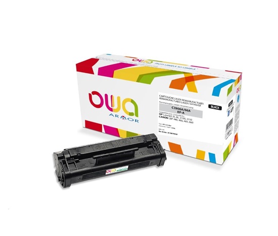 OWA Armor toner pre HP Laserjet 5L, 6L, 3100, 3150, 2500 strán, C3906A, čierna/čierna