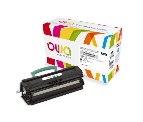 OWA Armor toner pre LEXMARK E230, 232, 238, 240, 242, 330, 332, 340, 342, X340, X342, 2500 strán, 12A8400, čierna/čierna