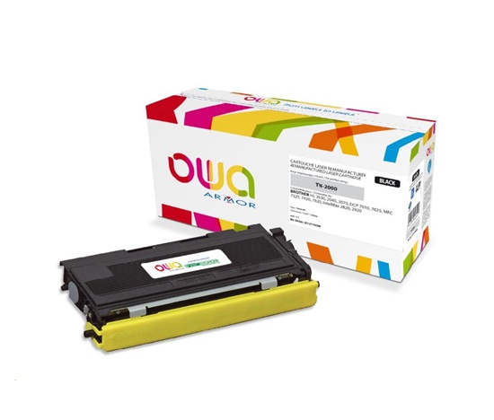OWA Armor toner pre BROTHER HL 2030, 2040, 2070 DCP 7010, 7025 MFC 7225, Fax 2820, 2500 strán, TN2000, čierna/čierna (TN-2000)