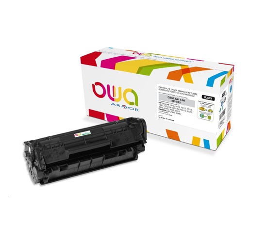 OWA Armor toner pre HP Laserjet 1010, 1012, 1015, 1020, 1022, M1005, AIO 3015, , 2000 strán, Q2612A, čierna/čierna