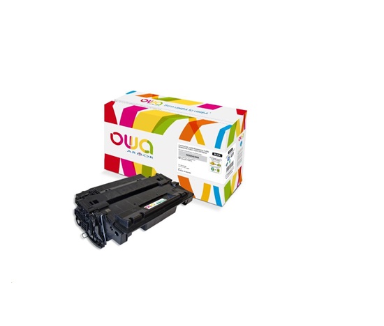 OWA Armor toner pre HP Laserjet P3015, Ese 500 MFP M525, Pro M521, 6000 strán, CE255A, čierna/čierna