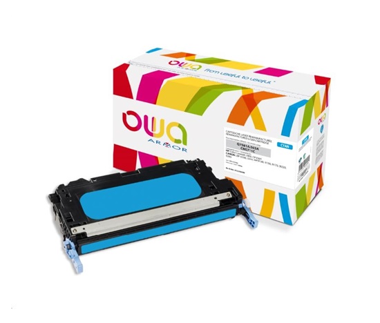 OWA Armor toner pre HP Color Laserjet 3800, CP3505, 6000 strán, Q7581A, modrá/cyan