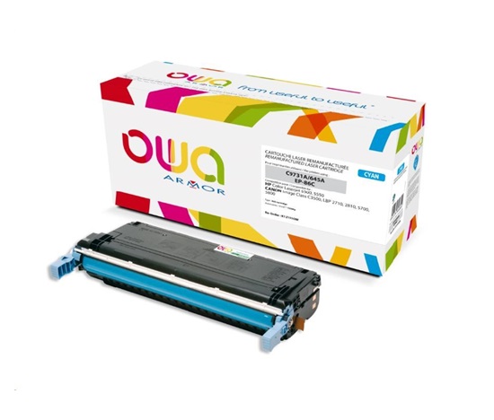 OWA Armor toner pre HP Color Laserjet 5500, 5550, 12000 strán, C9731A, modrá/cyan