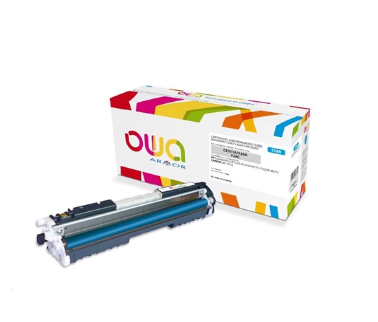 OWA Armor toner pre HP Laserjet Pro CP1025, Pro100 M175, Pro200 M275, 1000 strán, CE311A, modrá/cyan