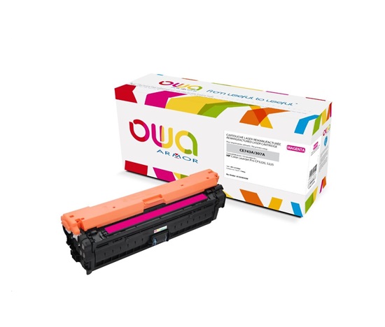 OWA Armor toner pre HP Color Laserjet CP5220, 5225, 7300 strán, CE743A, červená/purpurová