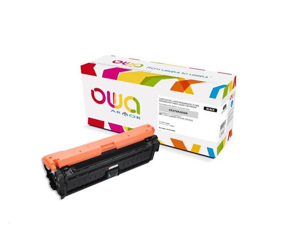 OWA Armor toner pre HP Color Laserjet Ese CP5520, 5525, 13500 strán, CE270A, čierna/čierna