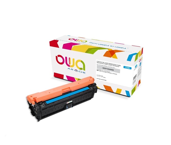 OWA Armor toner pre HP Color Laserjet Ese CP5520, 5525, 15000 strán, CE271A, modrá/cyan