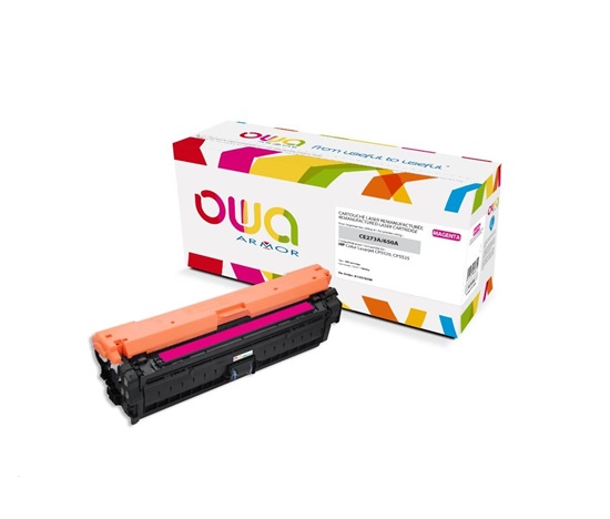 OWA Armor toner pre HP Color Laserjet Ese CP5520, 5525, 15000 strán, CE273A, červená/purpurová
