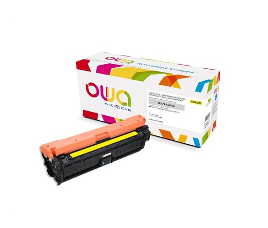OWA Armor toner pre HP Color Laserjet Ese CP5520, 5525, 15000 strán, CE272A, žltá/žltá