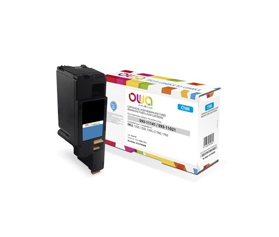 OWA Armor toner pre DELL 1250, 1350, 1355, C1760, C1765, 1400 strán, 593-11141, modrá/cyan