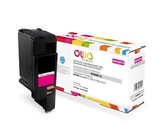 OWA Armor toner pre EPSON AL C1700, C1750, CX17, 1400 strán, C13S050612, červená/purpurová