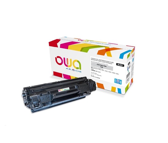 OWA Armor toner pre HP Laserjet P1566, 1601, 1602, 1603, 1604, 1605, 1606, 3200 strán, CE278A JUMBO, čierna/čierna