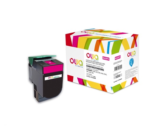 OWA Armor toner pre LEXMARK C540, 543, 544, 546, X543, X544, X546, X548, 2000 strán, C540H1MG, červená/purpurová
