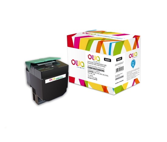 OWA Armor toner pre LEXMARK C540, 543, 544, 546, X543, X544, X546, X548, 2500 strán, C540H1KG, čierna/čierna