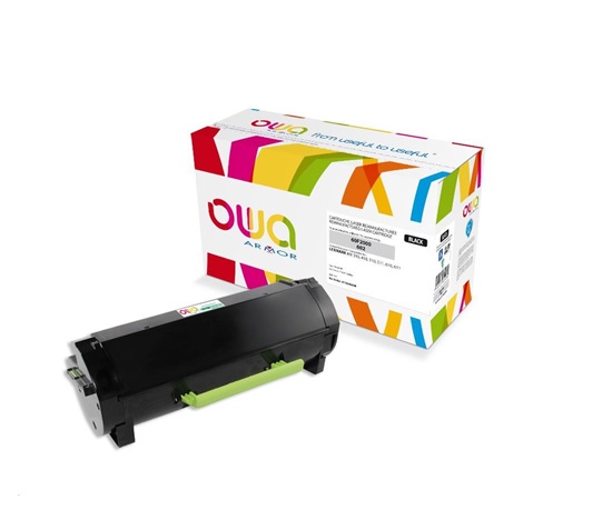 OWA Armor toner pre LEXMARK MX310, 410, 510, 511, 610, 611, 2500 strán, 60F2000, čierna/čierna