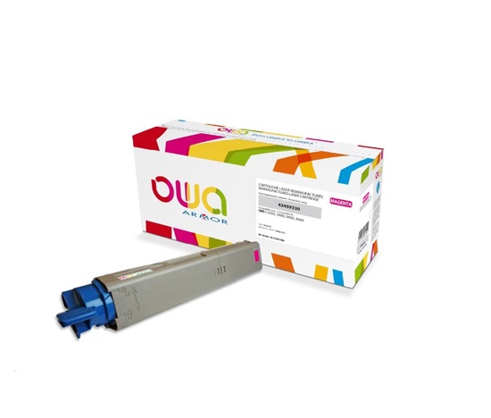 OWA Armor toner pre OKI C3300, C3400, C3450, C3600, 2500 strán, 43459330, červená/purpurová