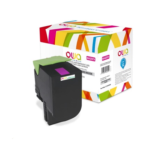 OWA Armor toner pre LEXMARK CX310, 410, 510, 2000 strán, 80C2SM0, červená/purpurová