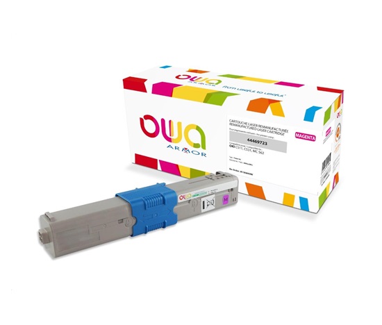 OWA Armor toner pre OKI C511, C531, MC 562, 5000 strán, 44469723, červená/purpurová