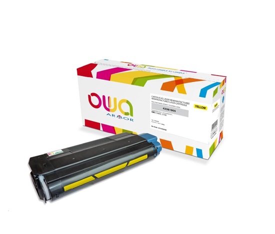 OWA Armor toner pre OKI C5600, C5700, 2000 strán, 43381905, žltá/žltá