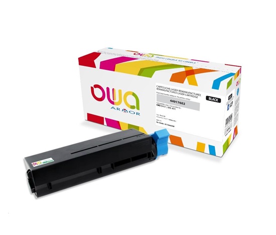 OWA Armor toner pre OKI B431, MB491, 12000 strán, 44917602, čierna/čierna