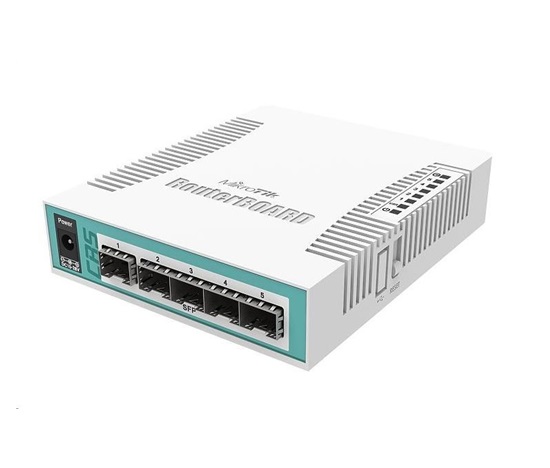 MikroTik Cloud Router Switch CRS106-1C-5S, 400MHz CPU, 128MB RAM,1xGLAN/SFP, 5xSFP slot, vrátane. Licencia L5