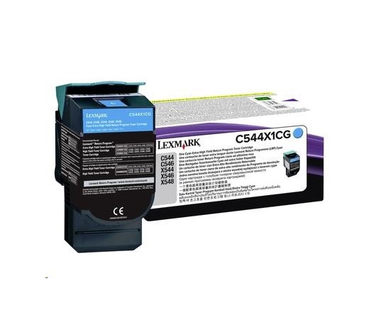 LEXMARK C544, X544 azurová tonerová kazeta s extra vysokou výťažnosťou (4K)