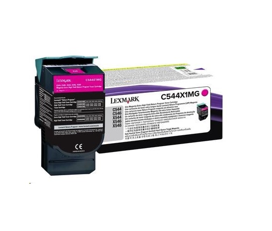 LEXMARK C544, X544 purpurová tonerová kazeta s extra vysokou výťažnosťou (4K)