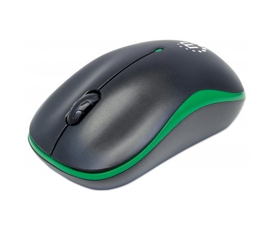 MANHATTAN Myš Success, USB optická, 1000 dpi, čierno-zelená