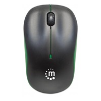 MANHATTAN Myš Success, USB optická, 1000 dpi, čierno-zelená