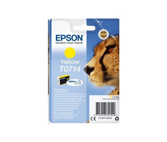 Atramentová tyčinka EPSON Singlepack Yellow T0714 DURABrite Ultra Ink (5,5 ml)