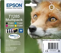 Atrament EPSON Multipack "Fox" 4 farby T1285 DURABrite Ultra Ink