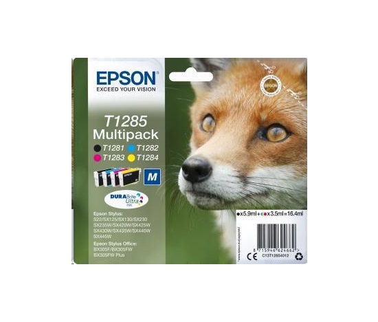 Atrament EPSON Multipack "Fox" 4 farby T1285 DURABrite Ultra Ink
