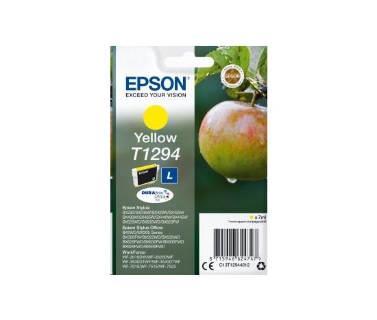 Atramentová tyčinka EPSON Single Pack "Apple" Yellow T1294 DURABrite Ultra Ink (7 ml)