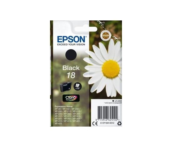 Atrament EPSON čierny Singlepack "Daisy" Black 18 Claria Home Ink