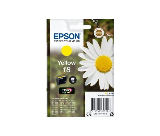 Atramentová tyčinka EPSON Singlepack "Daisy" Yellow 18 Claria Home Ink